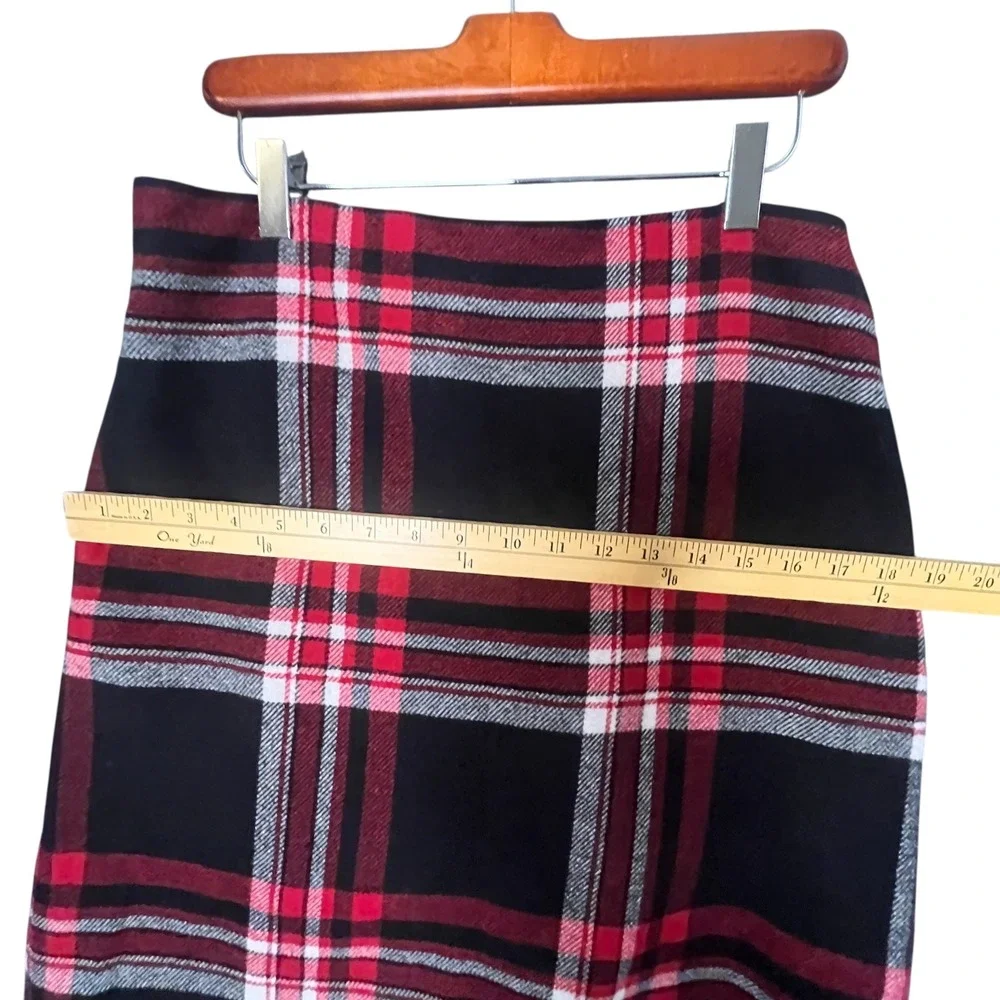 Talbots Petite Tartan Plaid‎ Mini Skirt Wool Blend Sz 8P Preppy Classic Academia